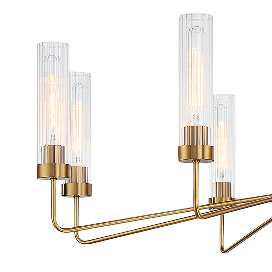 Image 3 Baker 8-Light Chandelier in Warm Brass more views
