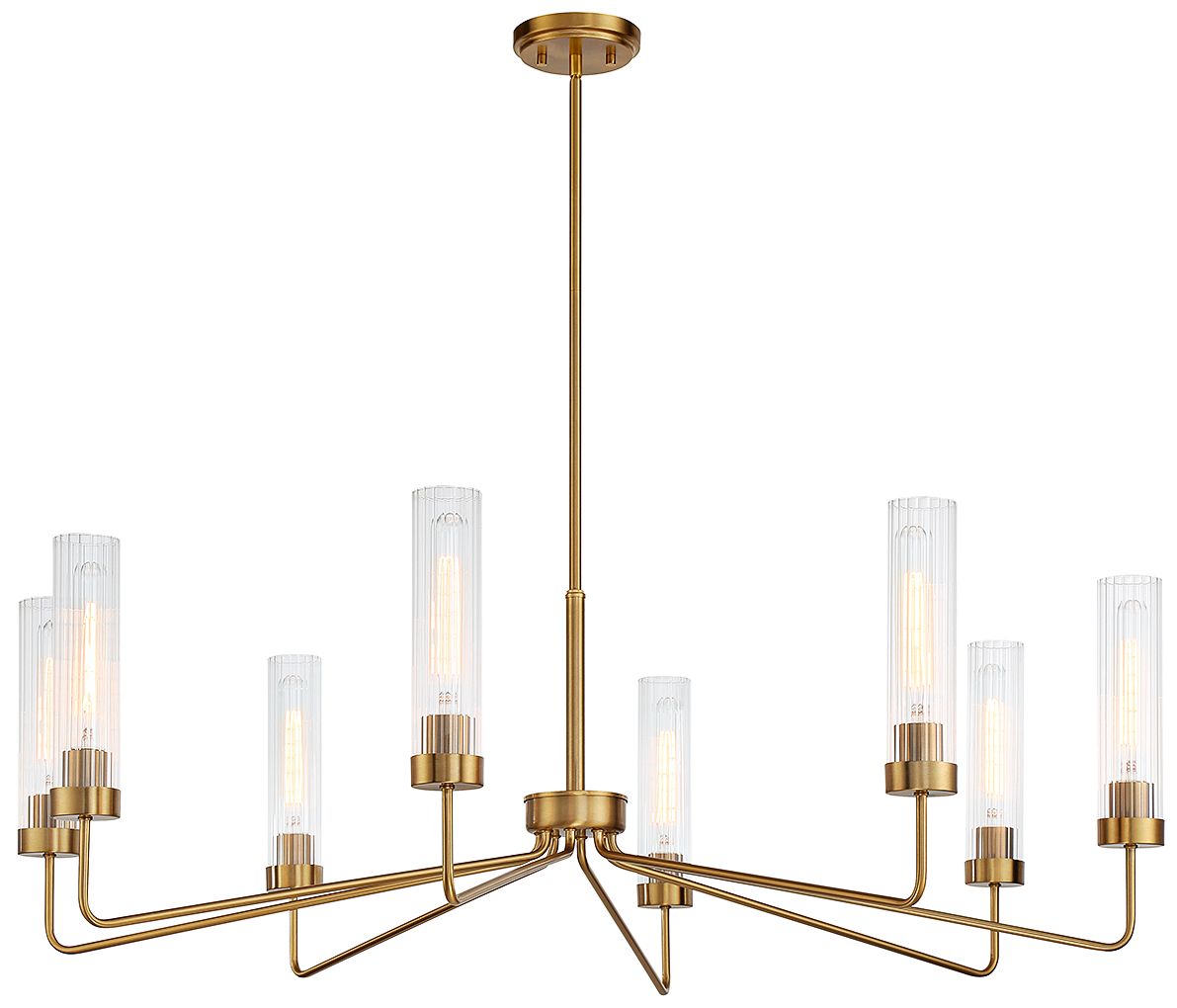 Image 5 Baker 8-Light Chandelier in Warm Brass more views