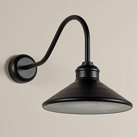 Image1 of Bakersfield 17 1/2" High Matte Black Wall Sconce