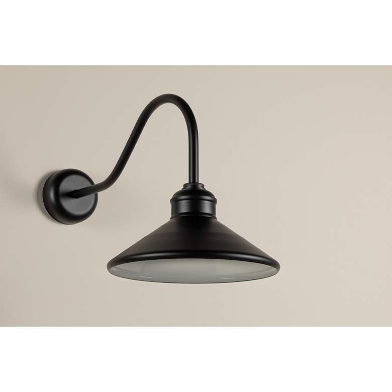 Image 3 Bakersfield 17 1/2" High Matte Black Wall Sconce more views