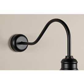 Image4 of Bakersfield 17 1/2" High Matte Black Wall Sconce more views