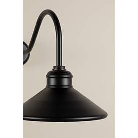 Image5 of Bakersfield 17 1/2" High Matte Black Wall Sconce more views