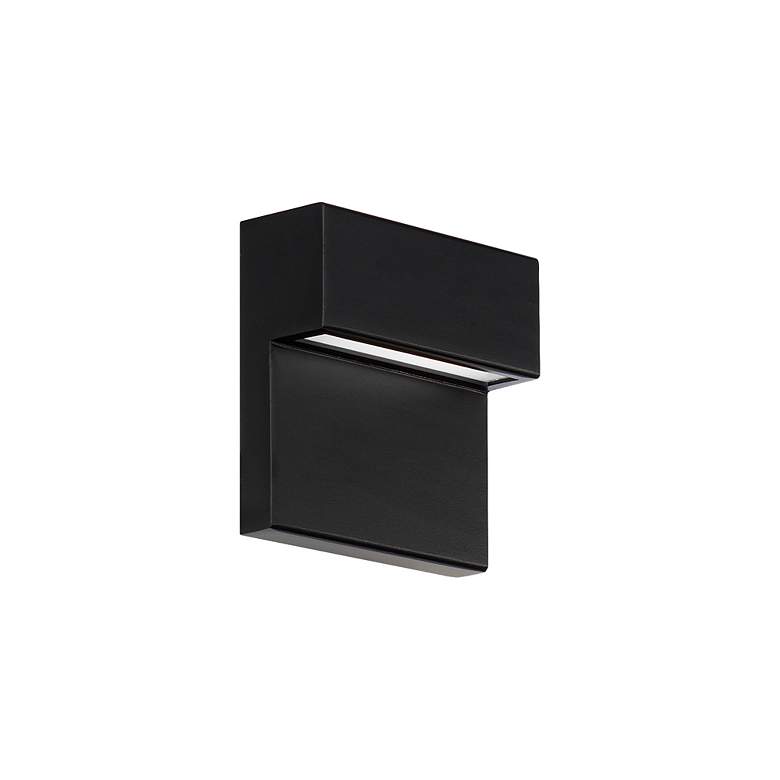 Image 1 Balance 6"H x 6"W 1-Light Outdoor Wall Light in Black