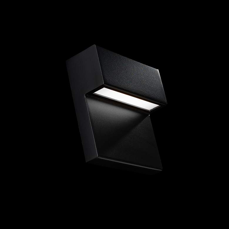 Image 4 Balance 6"H x 6"W 1-Light Outdoor Wall Light in Black more views