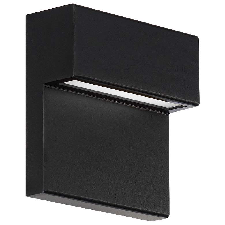 Image 1 Balance 6"H x 6"W 1-Light Outdoor Wall Light in Black