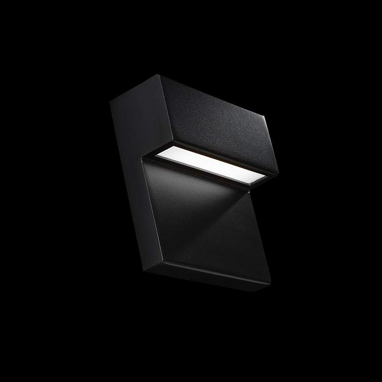 Image 4 Balance 6"H x 6"W 1-Light Outdoor Wall Light in Black more views