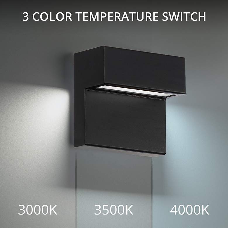 Image 6 Balance 6"H x 6"W 1-Light Outdoor Wall Light in Black more views