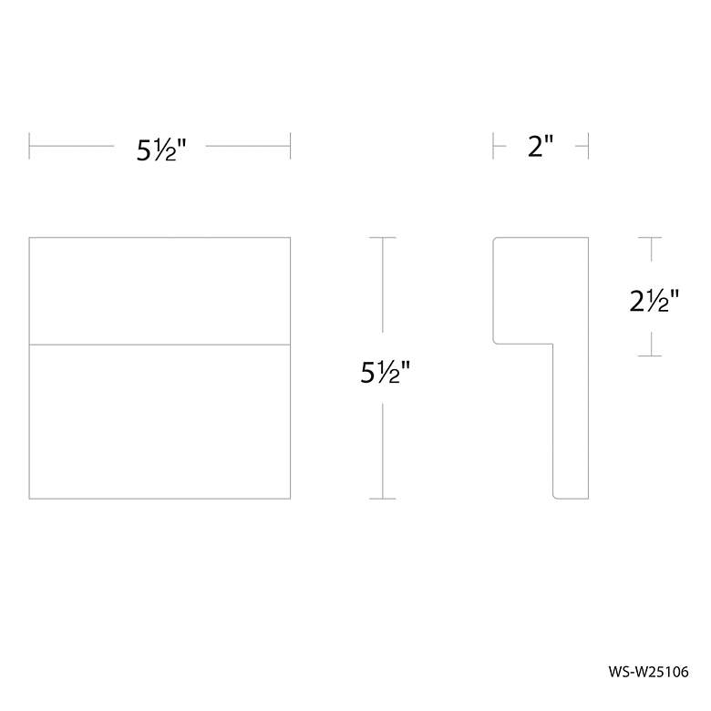 Image 7 Balance 6"H x 6"W 1-Light Outdoor Wall Light in Black more views