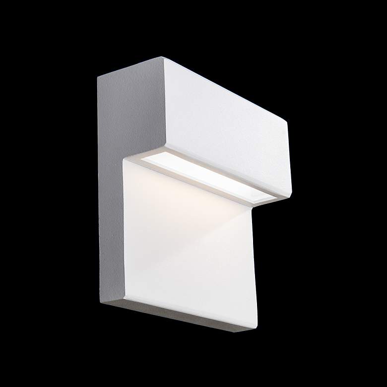 Image 4 Balance 6"H x 6"W 1-Light Outdoor Wall Light in White more views