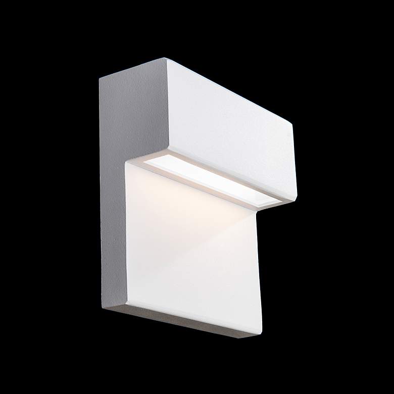 Image 4 Balance 6"H x 6"W 1-Light Outdoor Wall Light in White more views