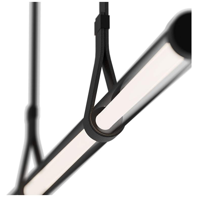 Image 3 Balance Beam 2.13"H x 52.75"W 1-Light Linear Pendant in Black more views