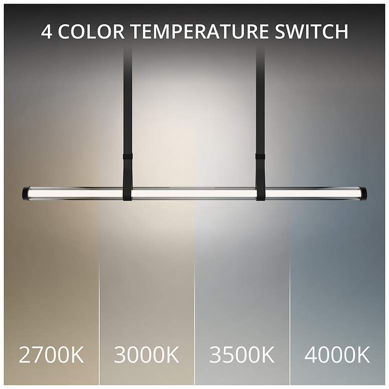 Image 4 Balance Beam 2.13"H x 52.75"W 1-Light Linear Pendant in Black more views