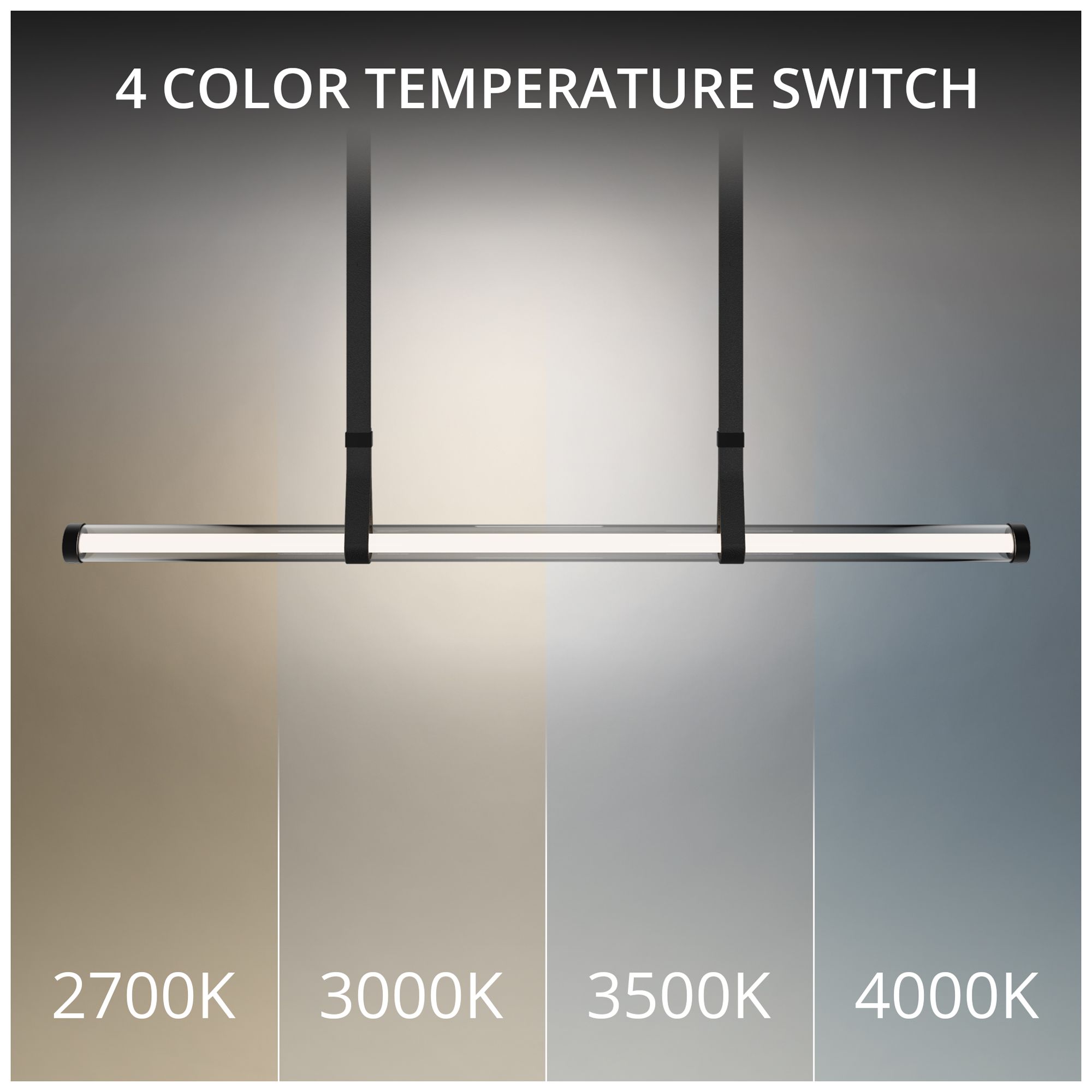 Image 4 Balance Beam 2.13"H x 52.75"W 1-Light Linear Pendant in Black more views