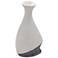 Balance Two-Tone Gray 12" High Curved Ceramic Vase