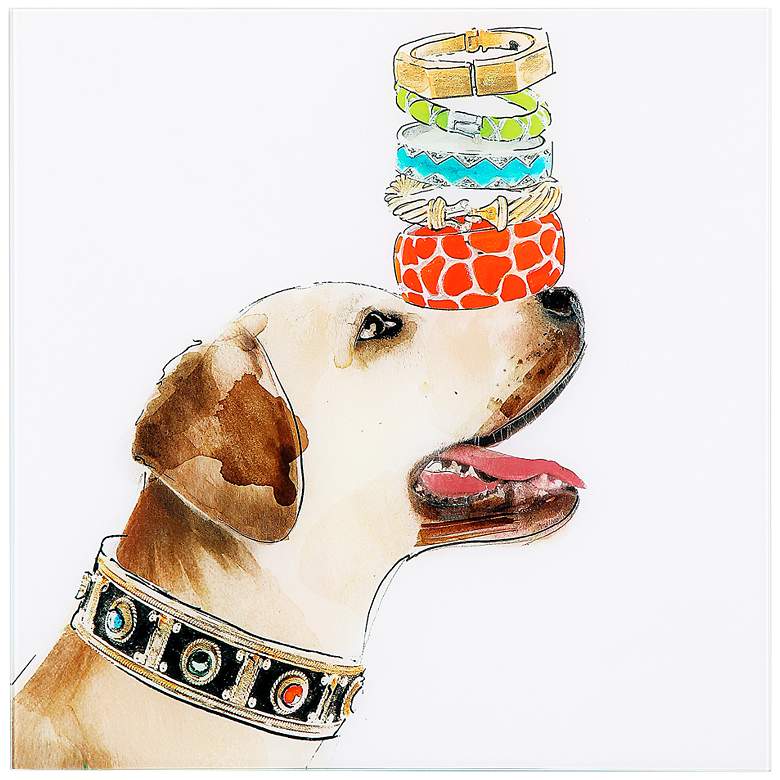 Image 2 Balancing Act 23 1/4"H Free Floating Glass Graphic Wall Art