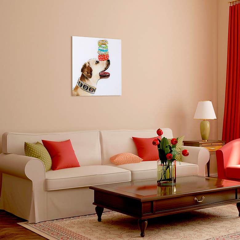 Image 5 Balancing Act 23 1/4"H Free Floating Glass Graphic Wall Art more views