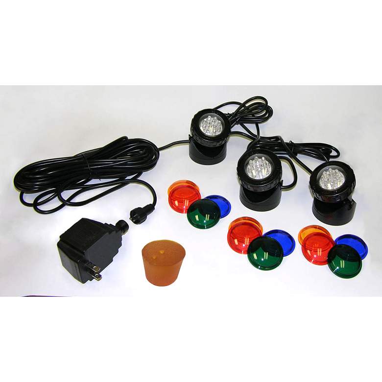 Image 1 Balatta 3-Light LED Landscape Underwater Light Kit