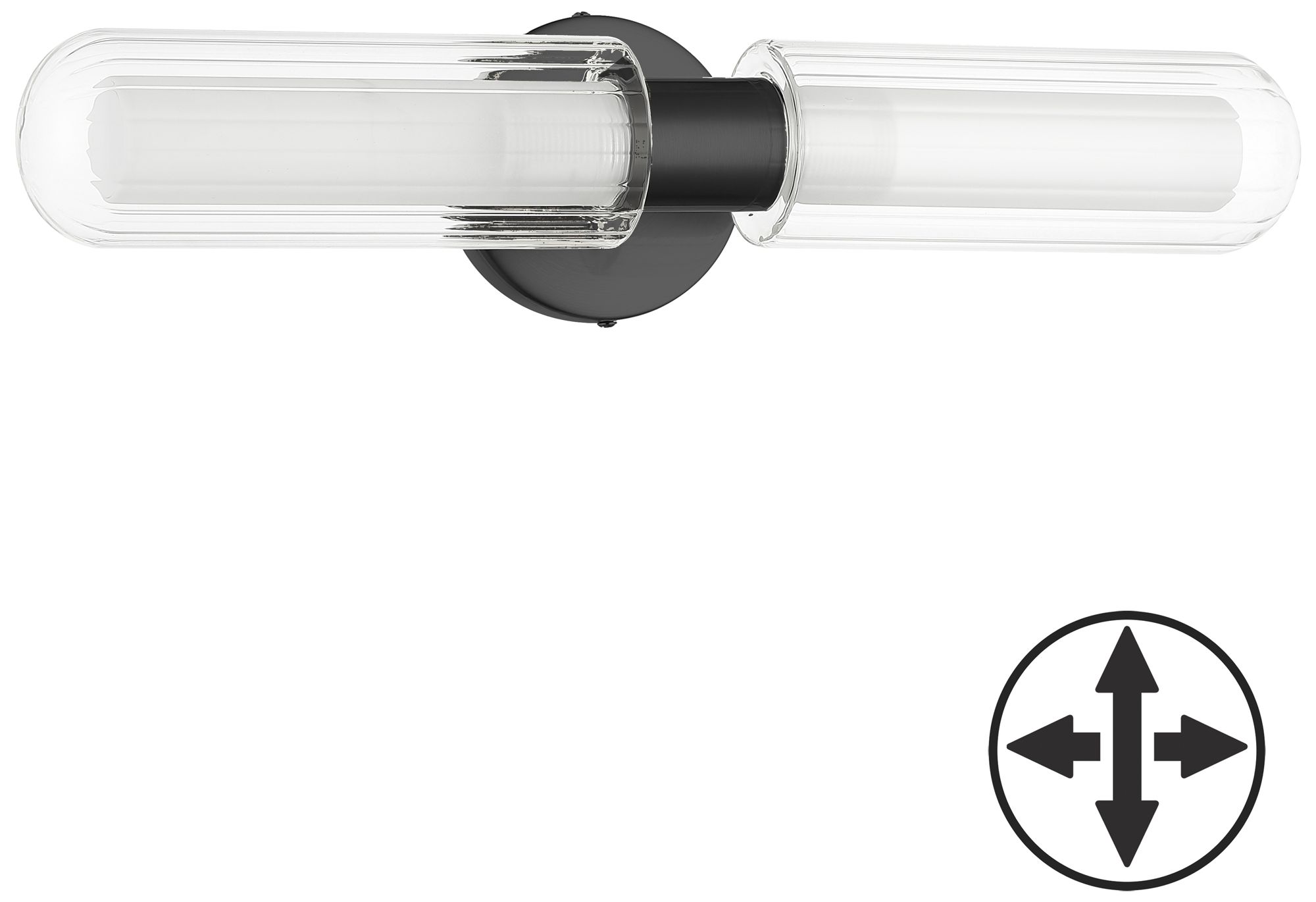 Image 3 Balbina 19.75" High 2-Light Matte Black Wall Sconce more views