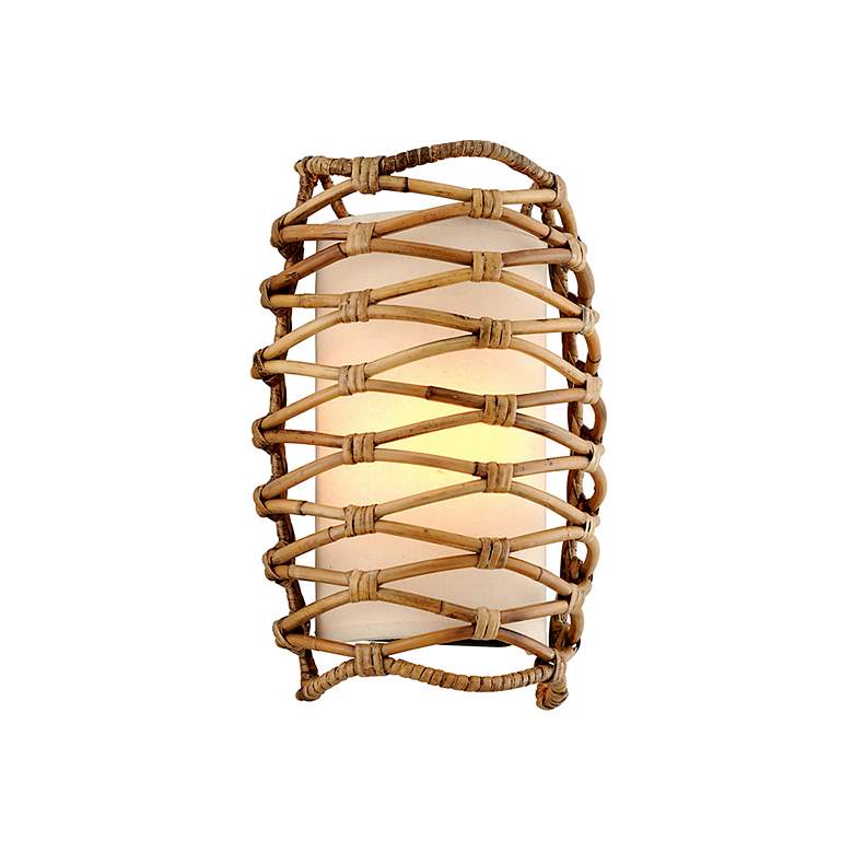 Image 1 Balboa 14 1/2" High Textured Bronze Wall Sconce