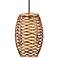 Balboa 21" Wide Natural Pendant Light with Cream Linen Shade