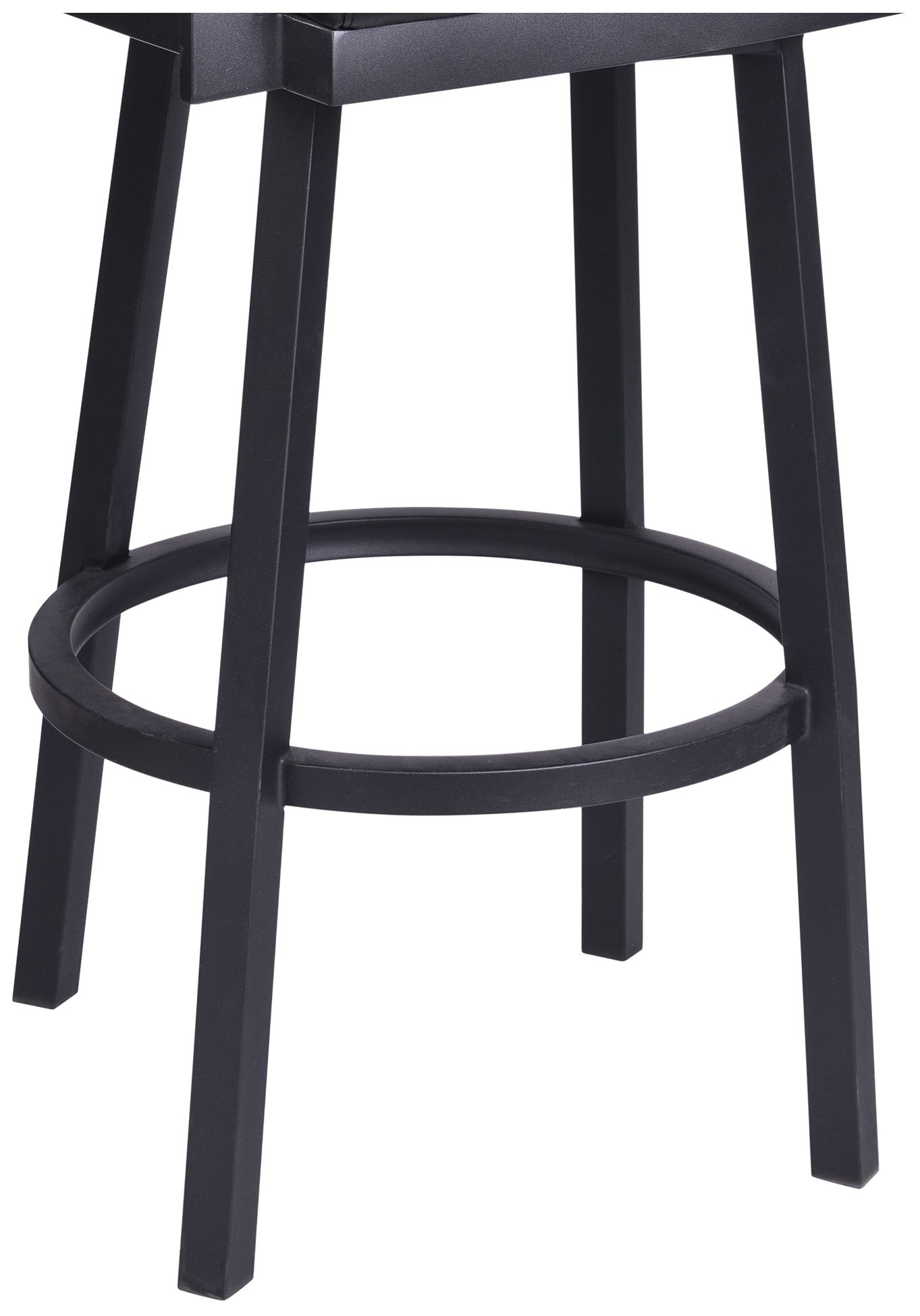 Image 7 Balboa 26 in. Swivel Barstool in Black Powder Coated Finish, Vintage Black more views