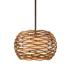 Balboa 28" Wide Natural Pendant Light with Cream Linen Shade