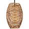Balboa 40 3/4" Wide Natural Pendant Light with Cream Linen Shade