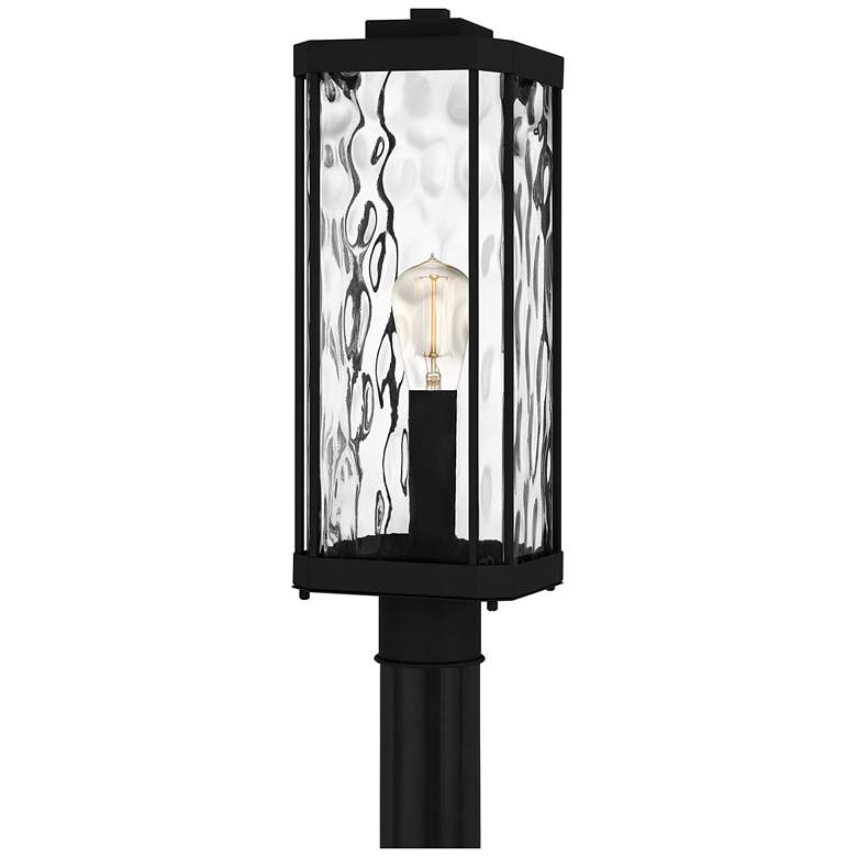 Image 1 Balchier 1-Light Matte Black Outdoor Post Lantern