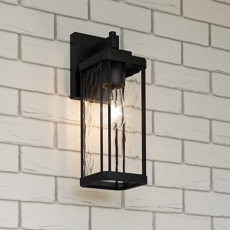 Image 1 Balchier 1-Light Matte Black Outdoor Wall Lantern