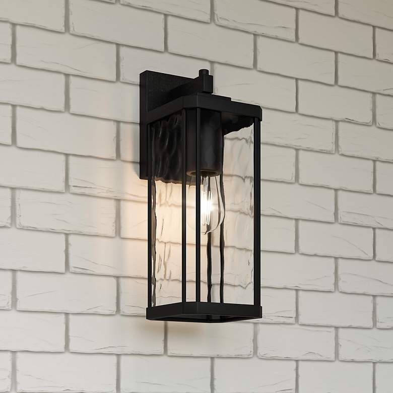 Image 1 Balchier 1-Light Matte Black Outdoor Wall Lantern