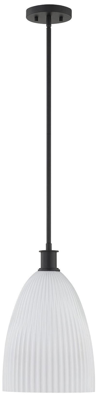 Image 2 Baldwin 1-Light Pendant in Matte Black more views
