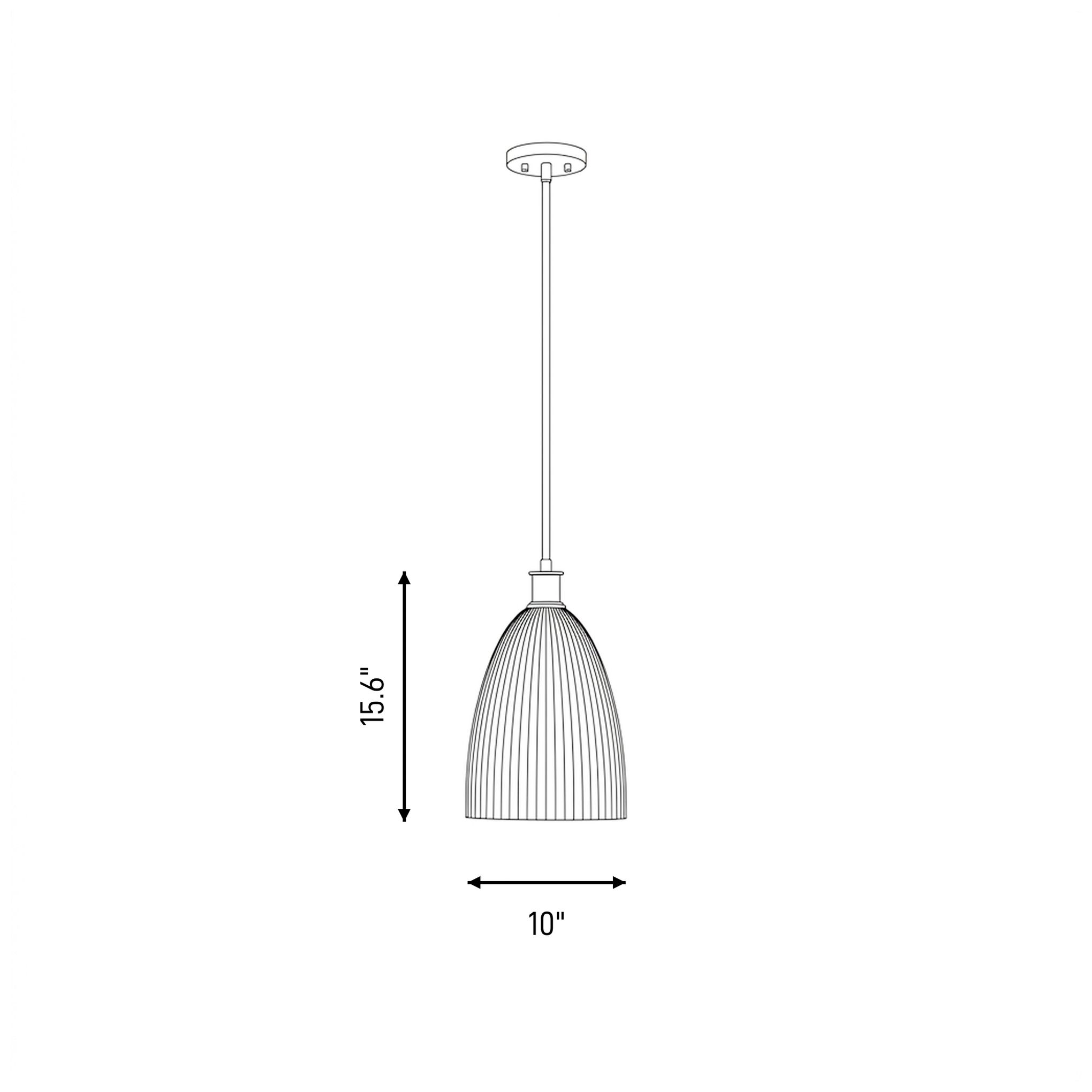 Baldwin 1-Light Pendant in Matte Black
