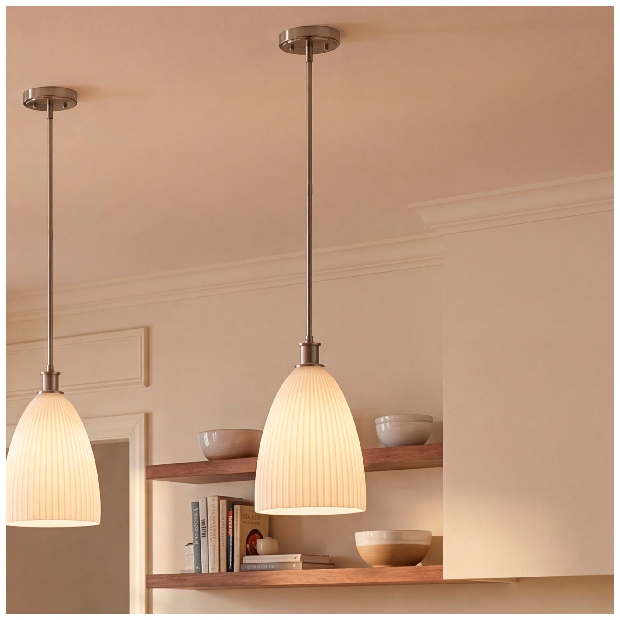 Image 7 Baldwin 1-Light Pendant in Satin Nickel more views