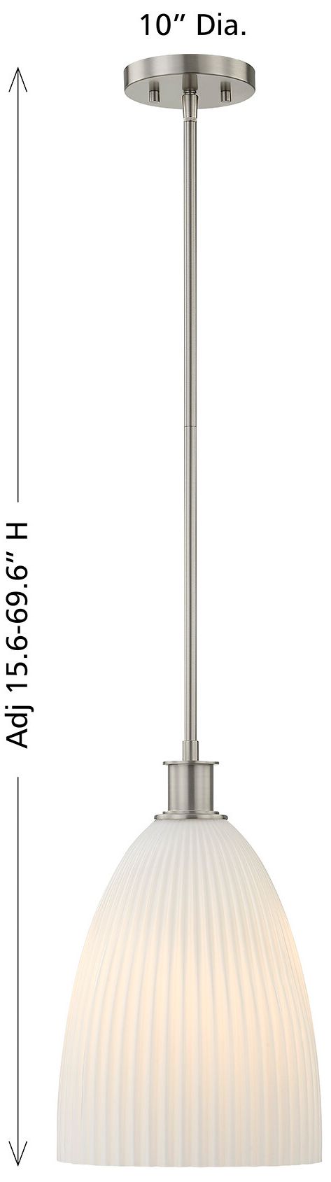Baldwin 1-Light Pendant in Satin Nickel