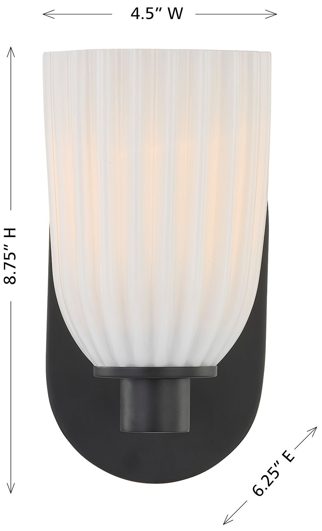 Image 7 Baldwin 1-Light Wall Wall Sconce in Matte Black more views