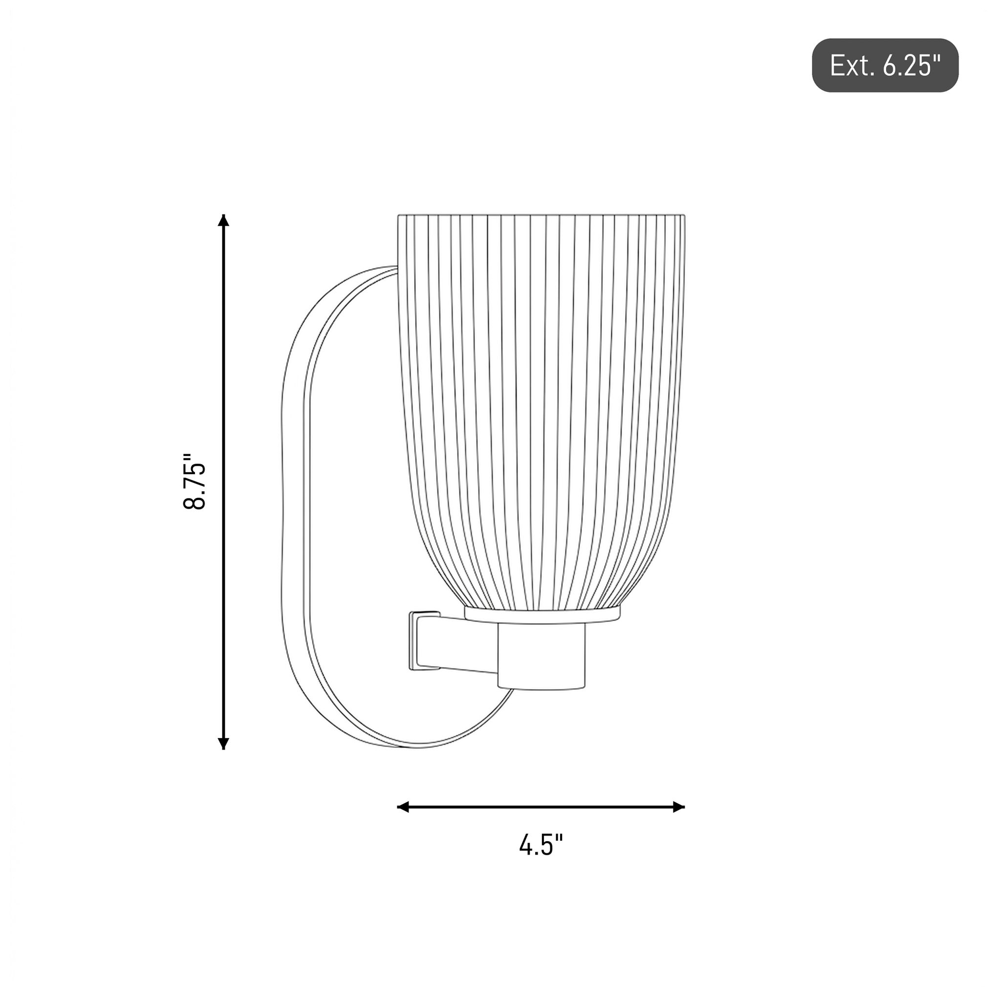 Baldwin 1-Light Wall Wall Sconce in Matte Black