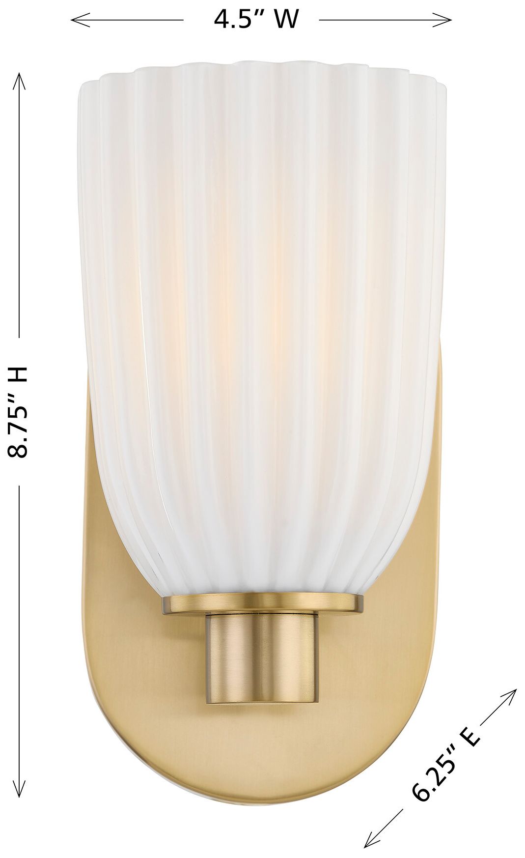 Image 5 Baldwin 1-Light Wall Wall Sconce in Noble Brass more views