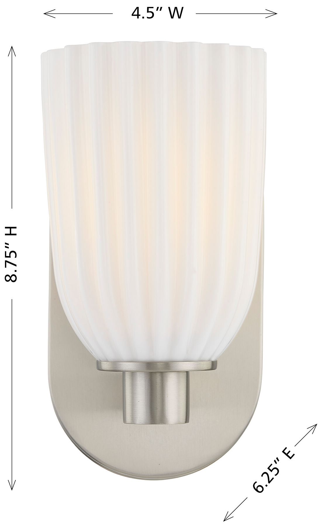 Baldwin 1-Light Wall Wall Sconce in Satin Nickel