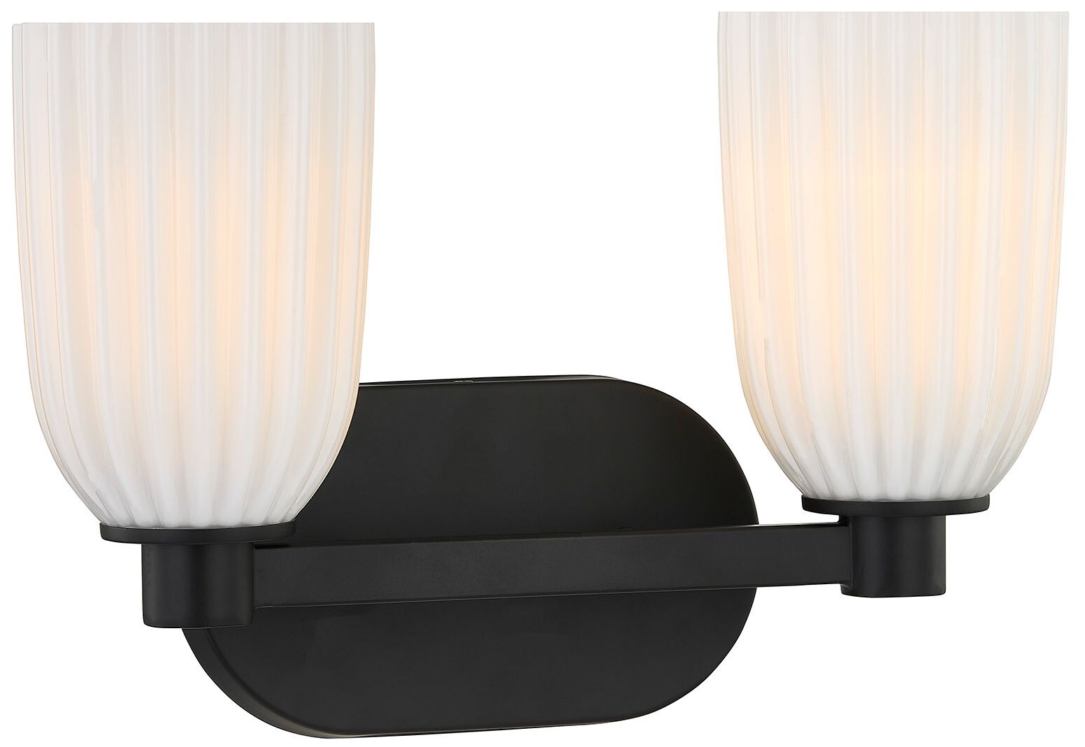 Image 2 Baldwin 2-Light Bathroom Vanity Light in Matte Black more views