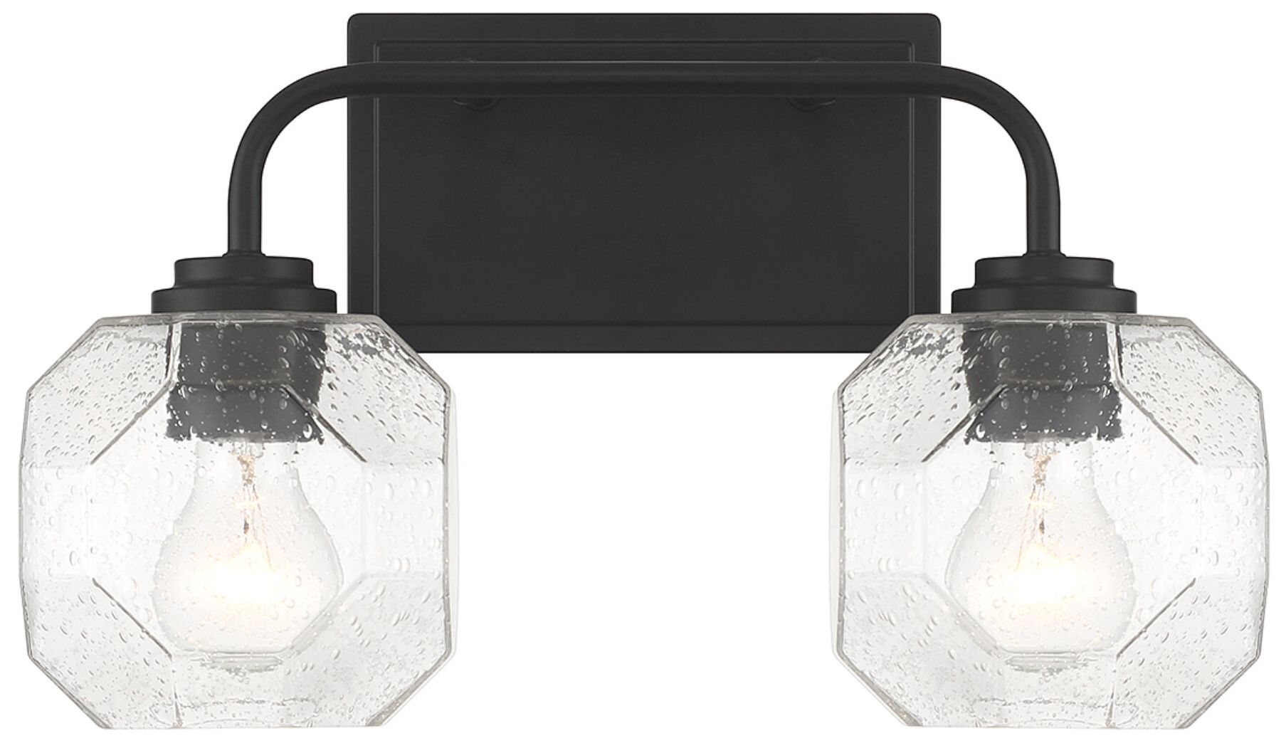 Baldwin 2-Light Bathroom Vanity Light in Matte Black