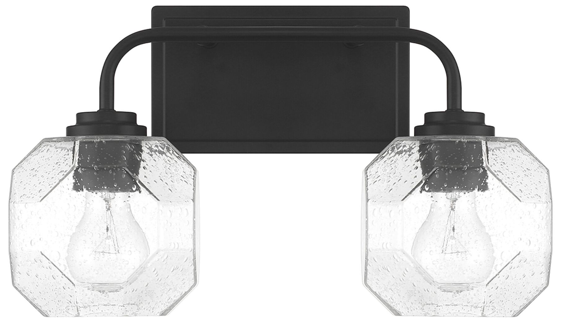 Image 2 Baldwin 2-Light Bathroom Vanity Light in Matte Black more views