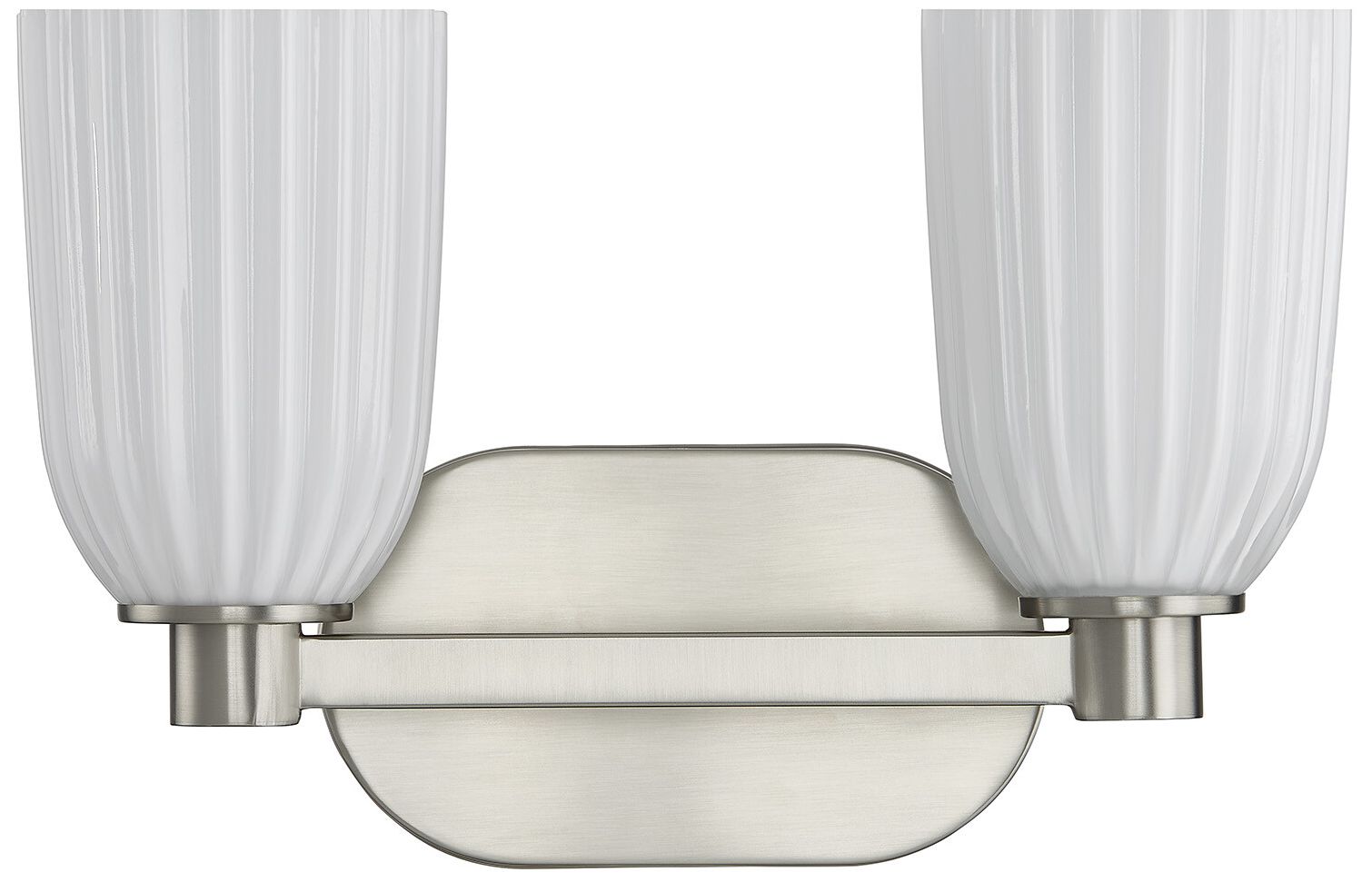 Image 2 Baldwin 2-Light Bathroom Vanity Light in Satin Nickel more views