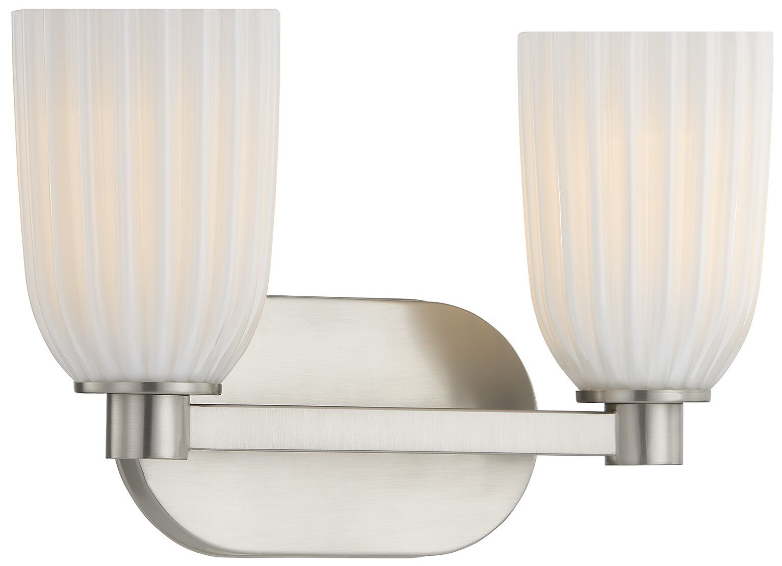 Image 3 Baldwin 2-Light Bathroom Vanity Light in Satin Nickel more views