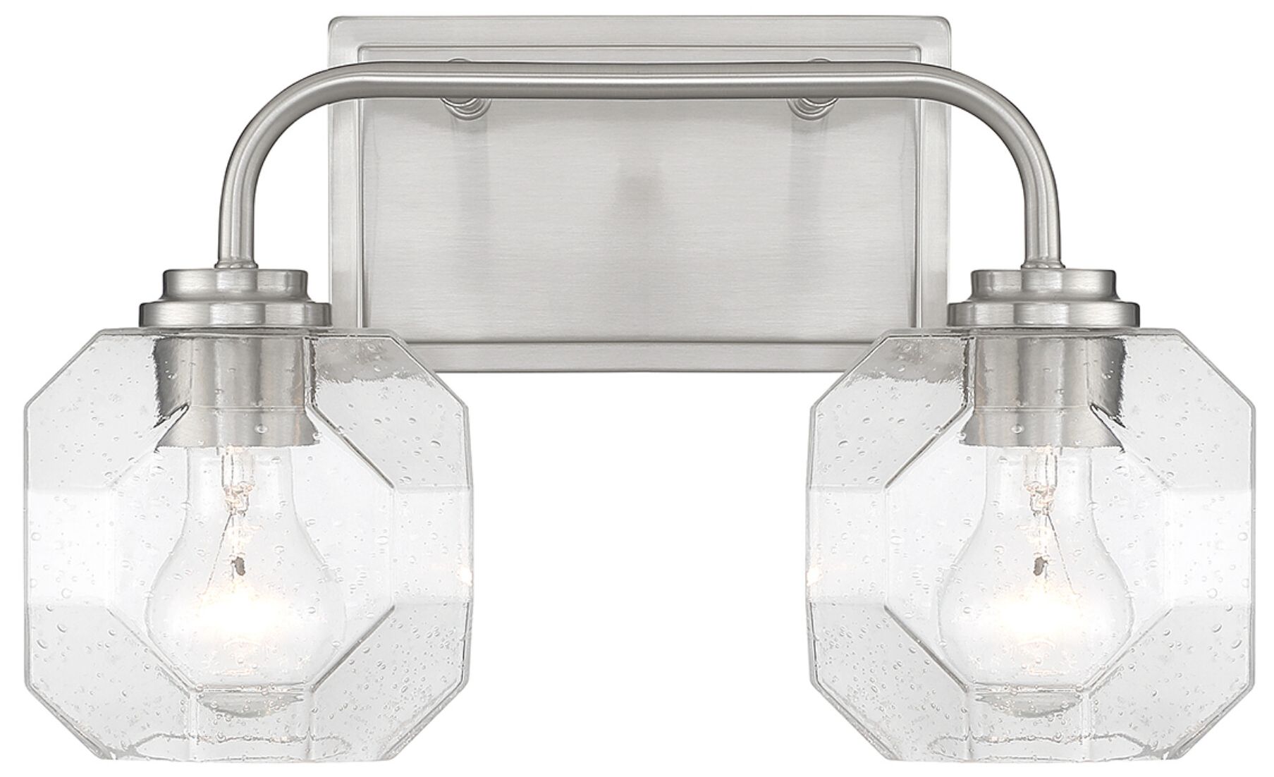 Baldwin 2-Light Bathroom Vanity Light in Satin Nickel