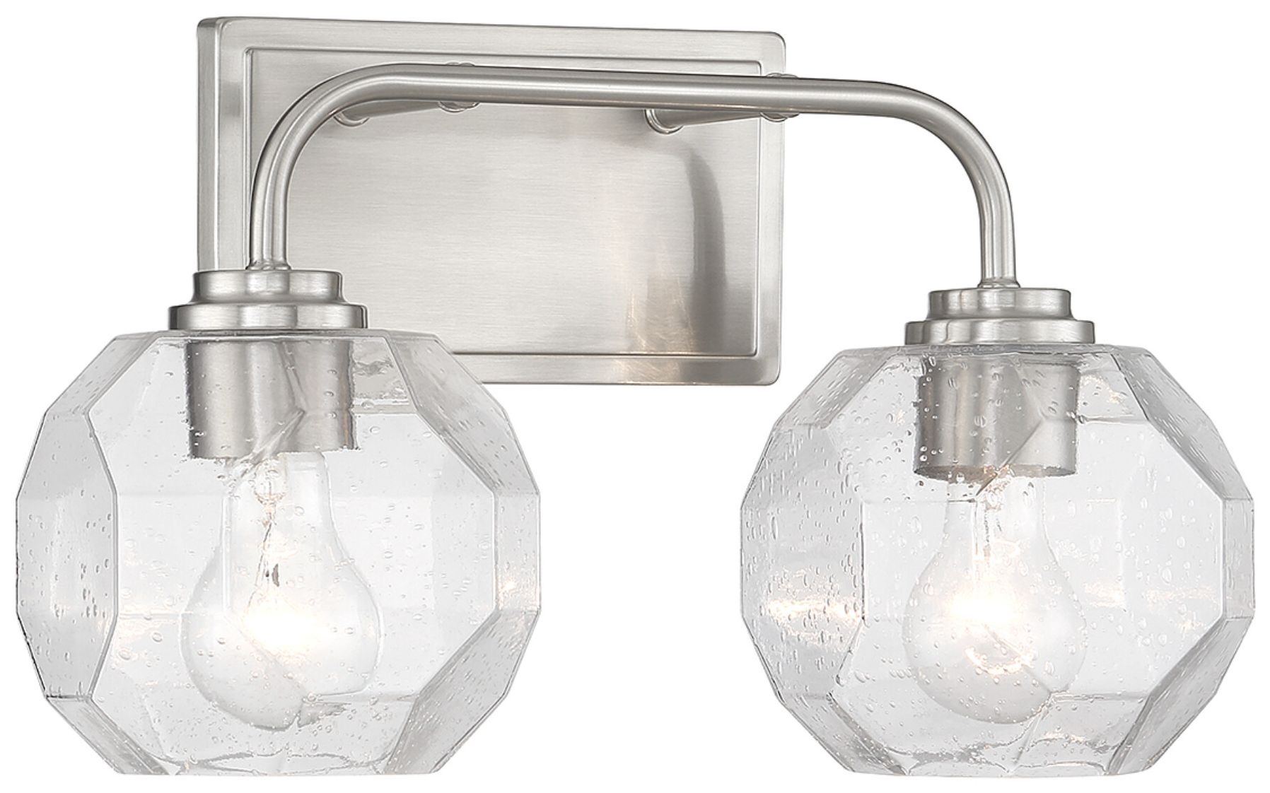 Image 3 Baldwin 2-Light Bathroom Vanity Light in Satin Nickel more views