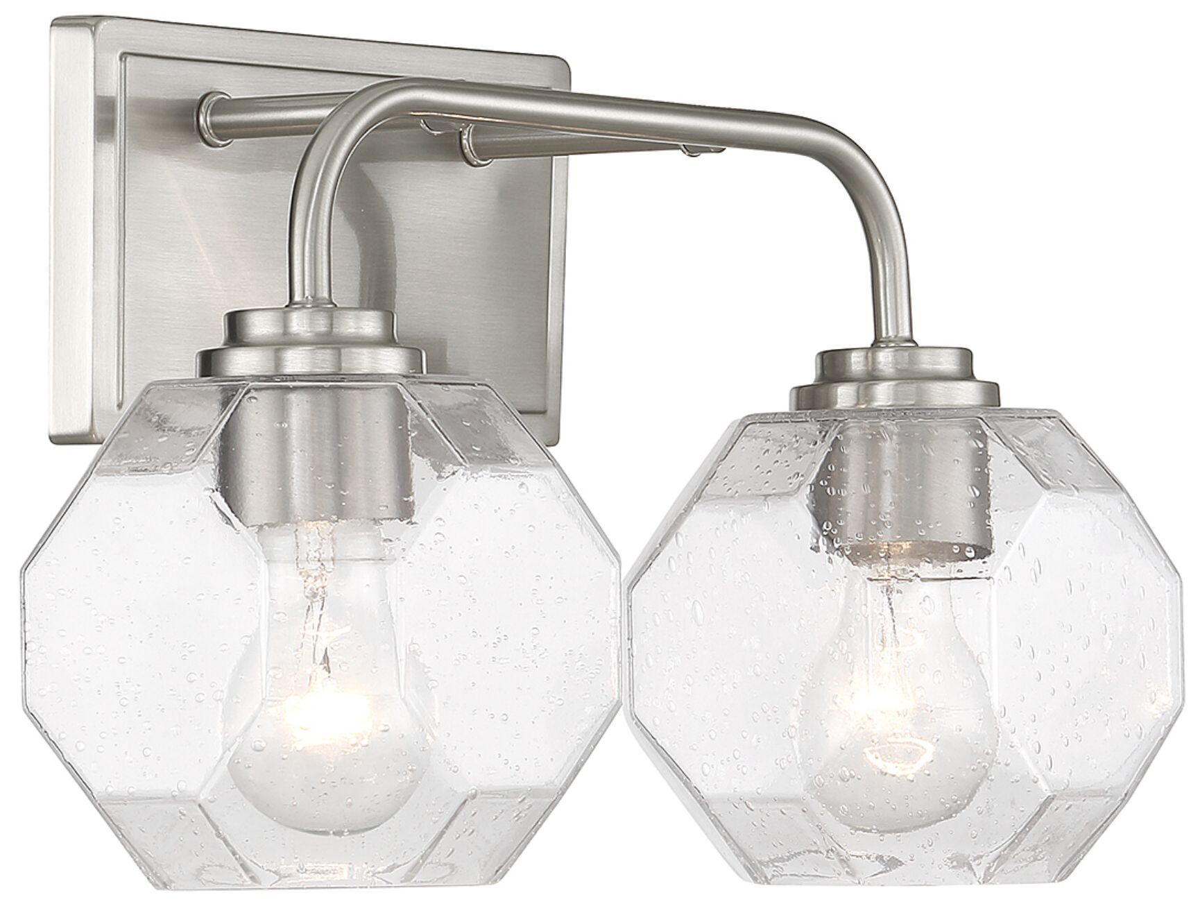 Image 4 Baldwin 2-Light Bathroom Vanity Light in Satin Nickel more views