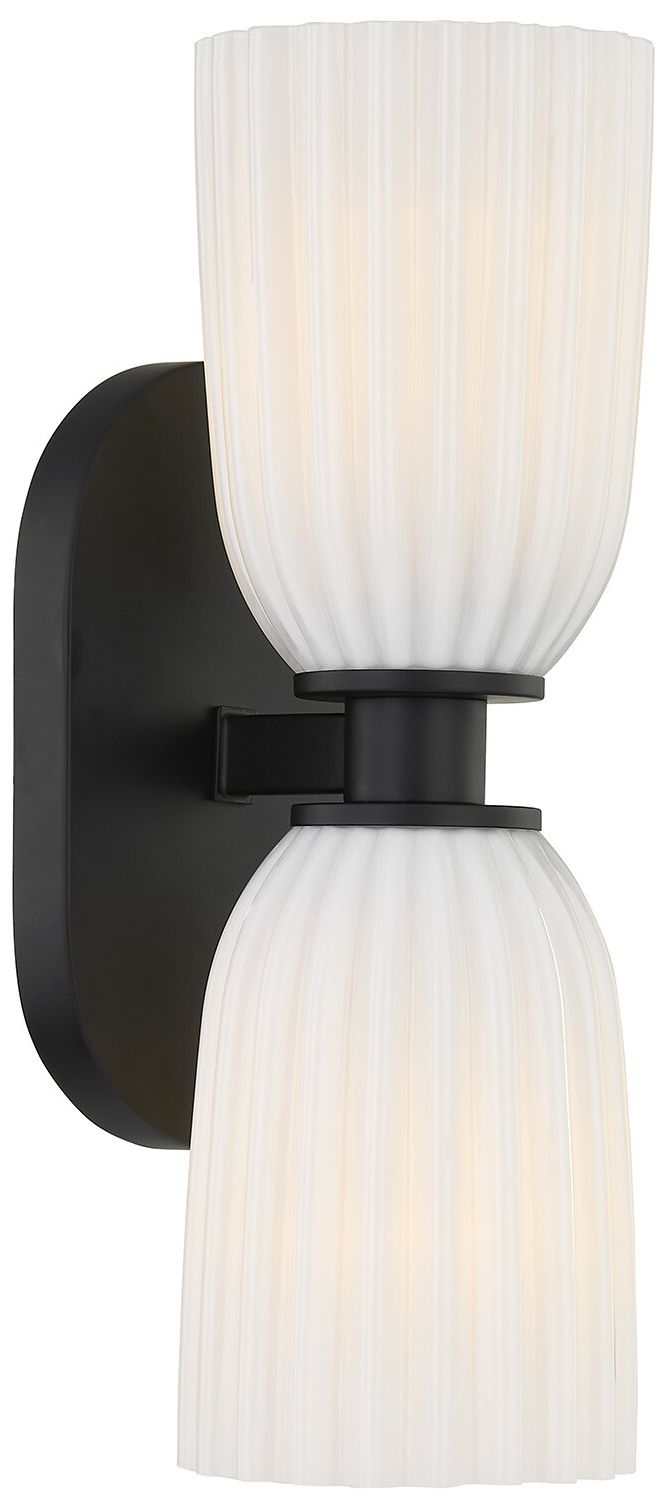 Baldwin 2-Light Wall Wall Sconce in Matte Black