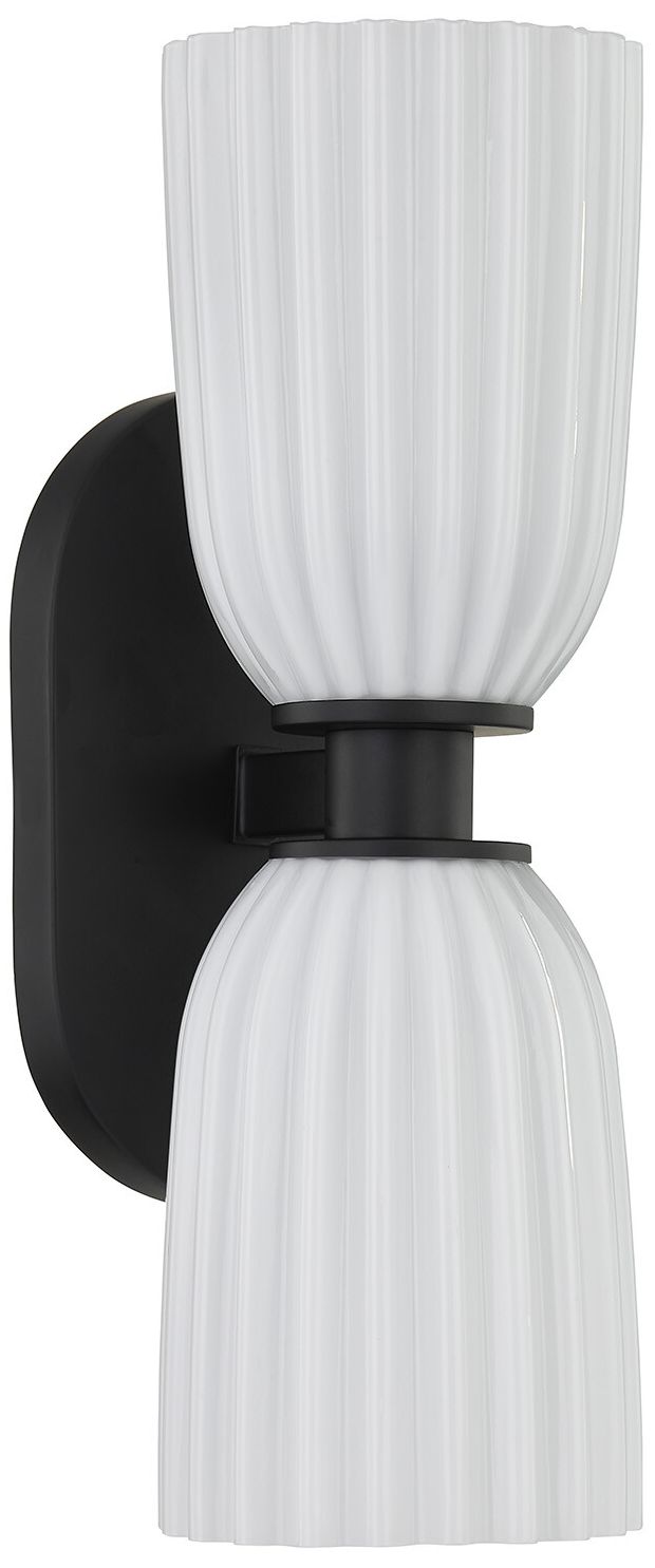 Image 2 Baldwin 2-Light Wall Wall Sconce in Matte Black more views