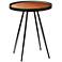 Baldwin 22" High Walnut and Matte Black Modern End Table