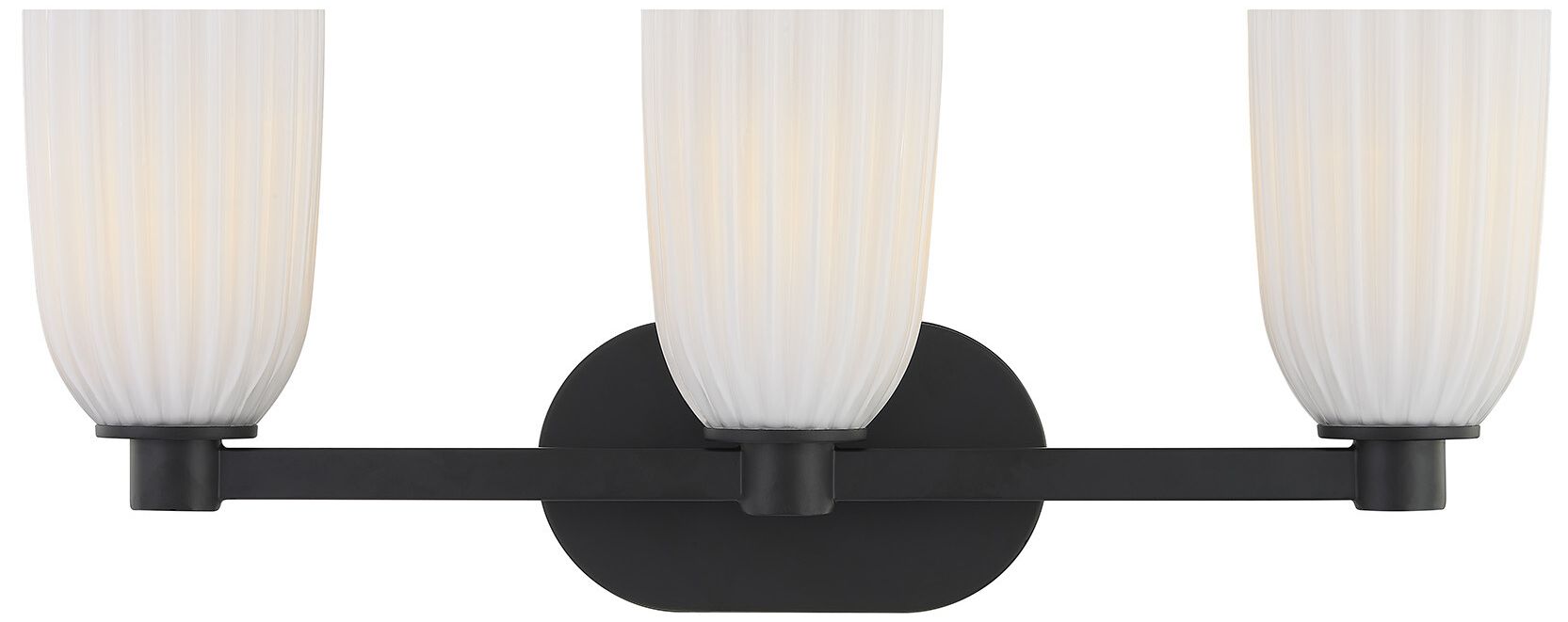 Baldwin 3-Light Bathroom Vanity Light in Matte Black